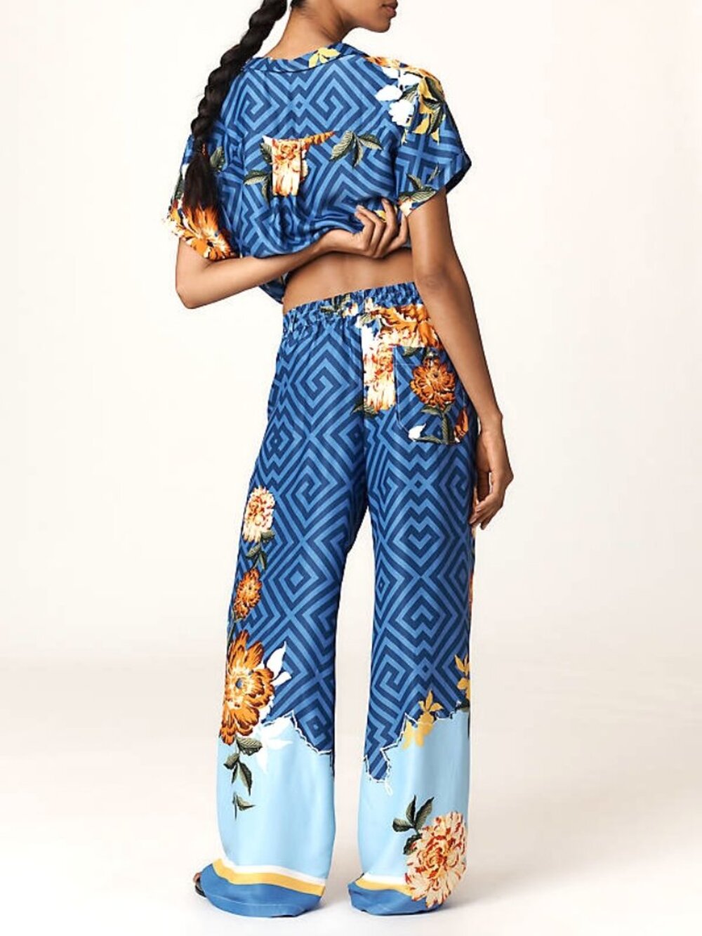 *NWT* Maeve Tropical Straight Leg Pull on Silk Pants Size Large Anthropologie - Picture 3 of 14